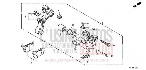 ETRIER DE FREIN ARRIERE (CBR600RR) CBR600RRC de 2012